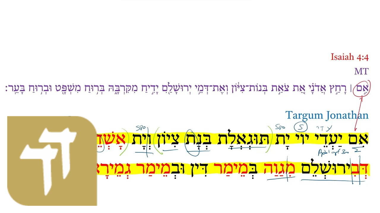 Targum Isaiah 4:4