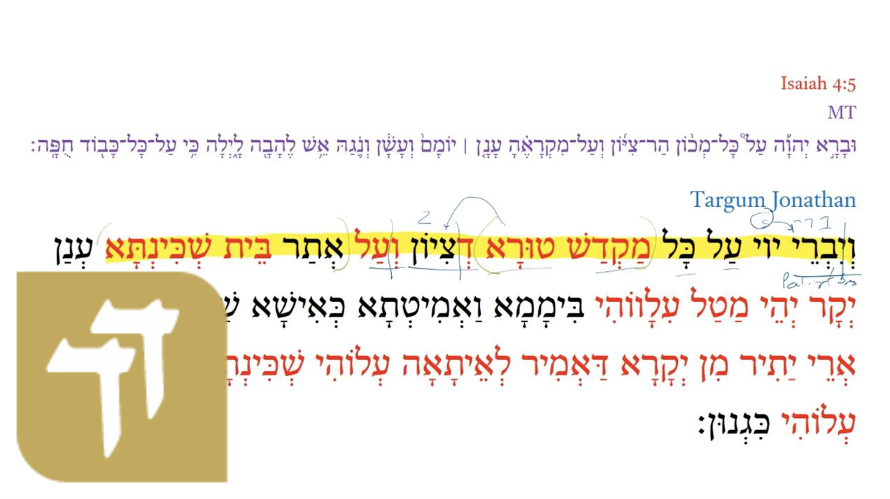 Targum Isaiah 4:5a