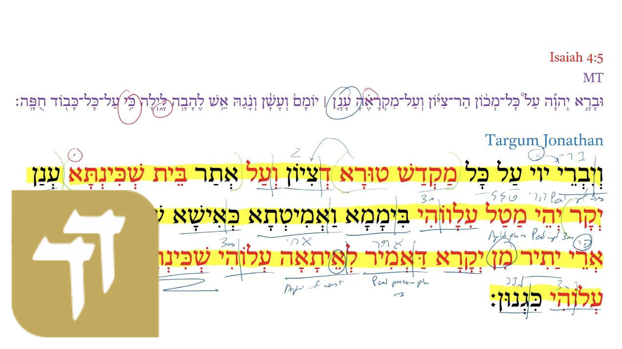 Targum Isaiah 4:5c
