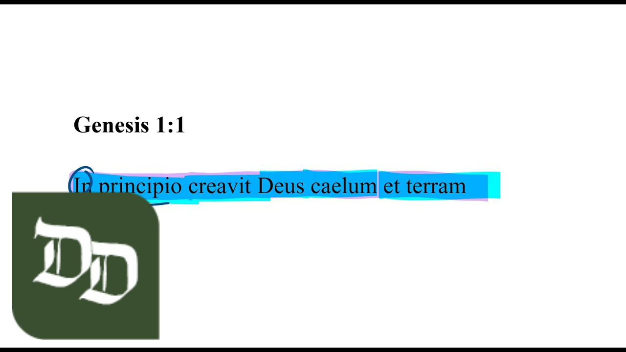 Genesis 1:1 Latin Vulgate