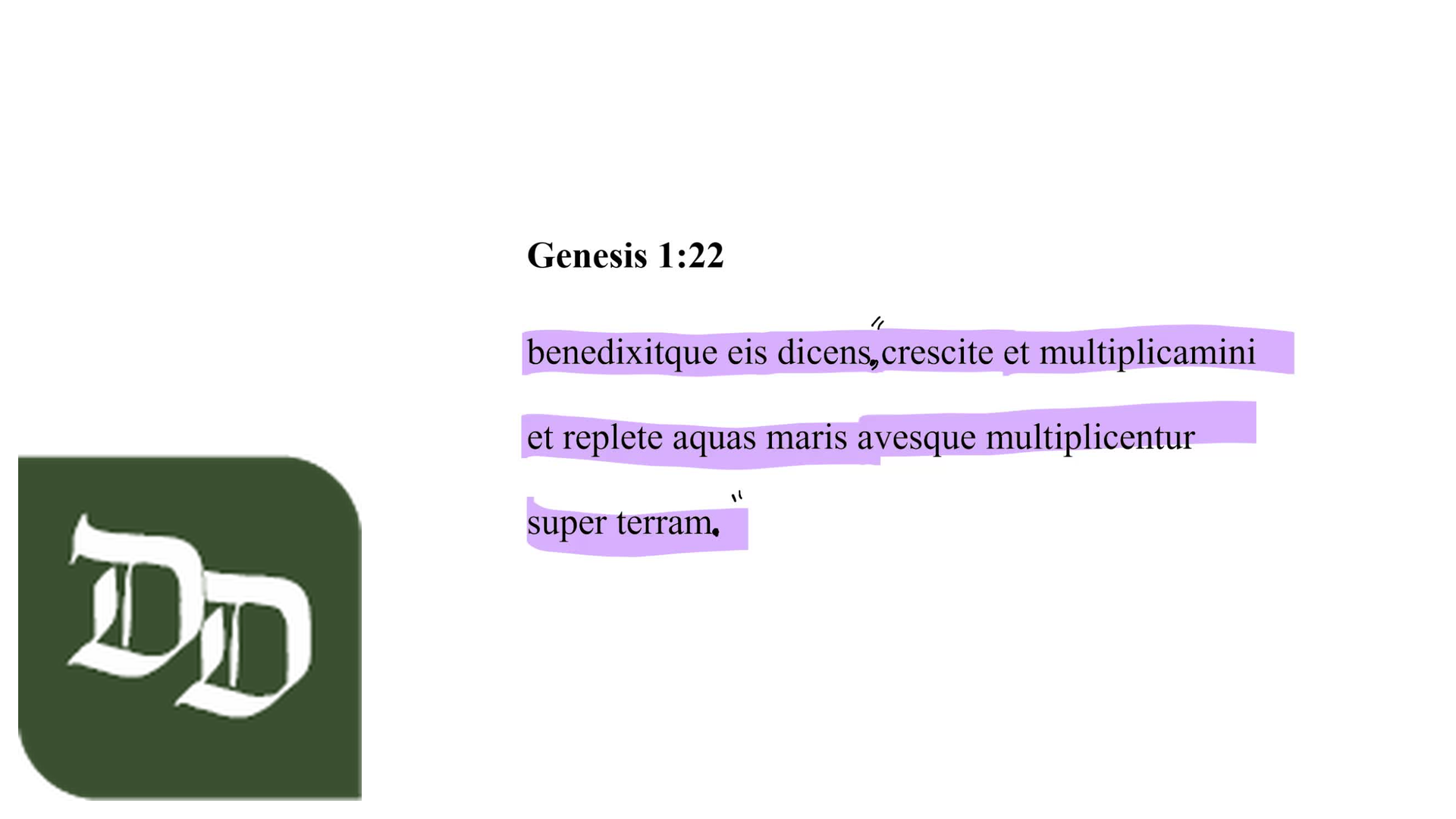 Genesis 1:22 Latin Vulgate