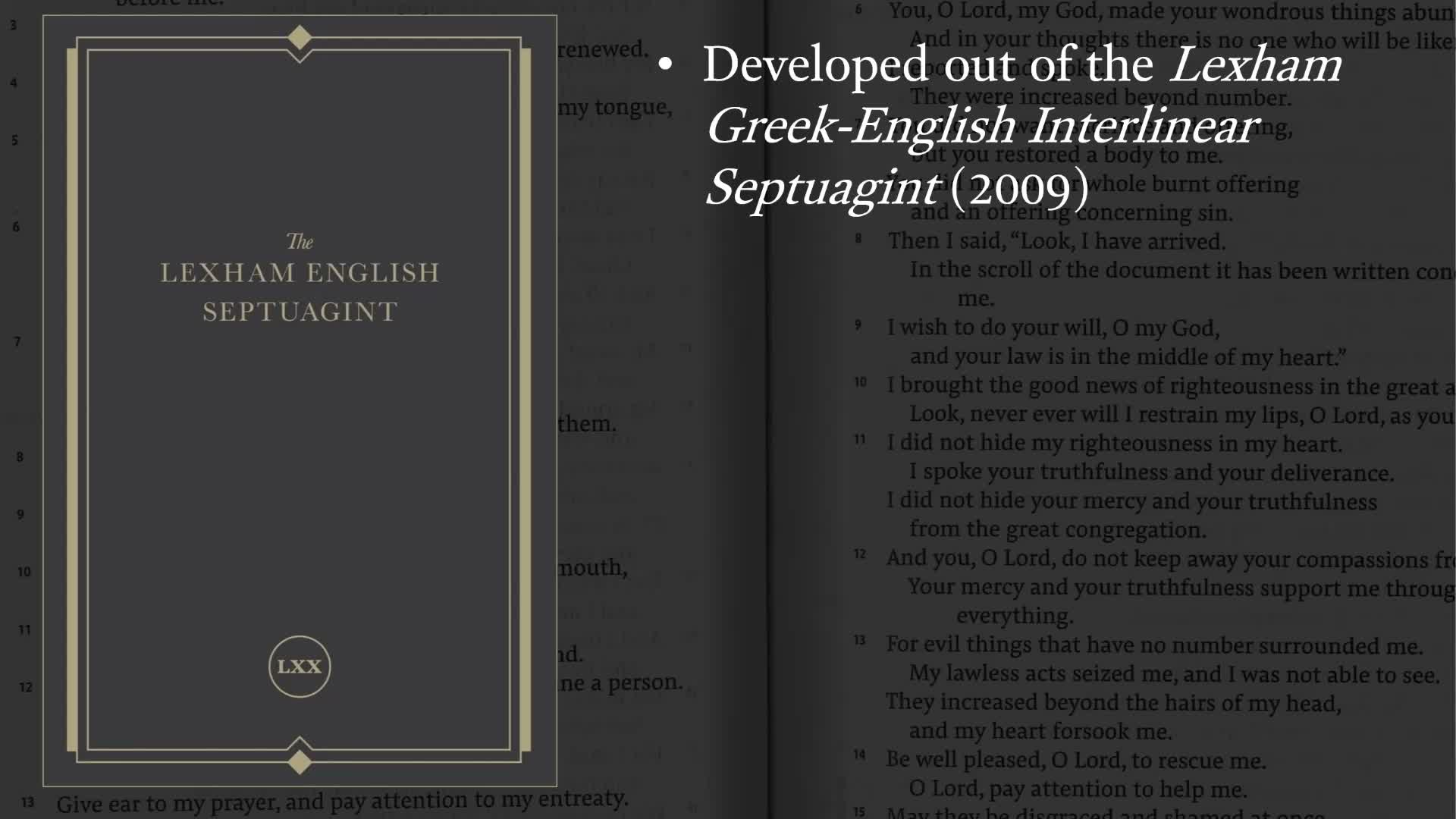 Translating the Septuagint Translation Part 2: LES