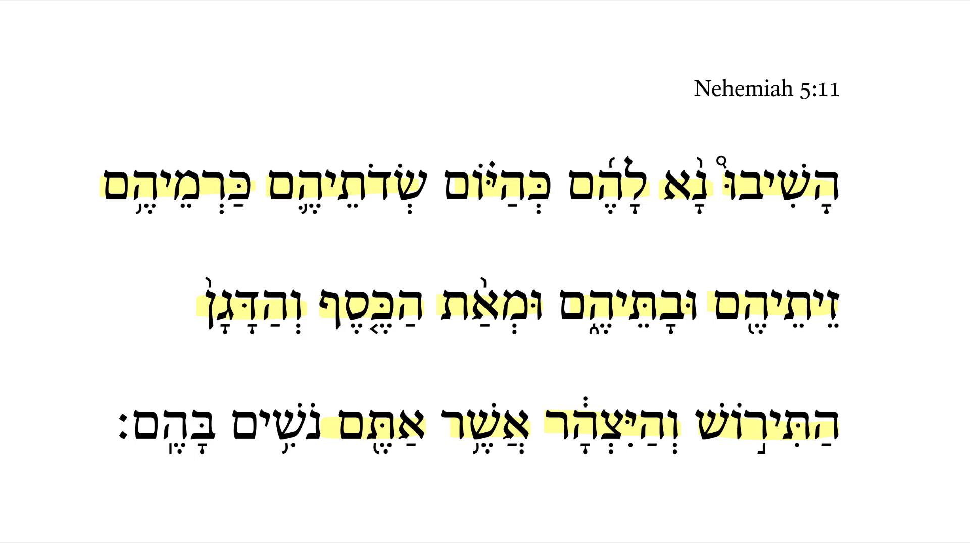 Nehemiah 5:11