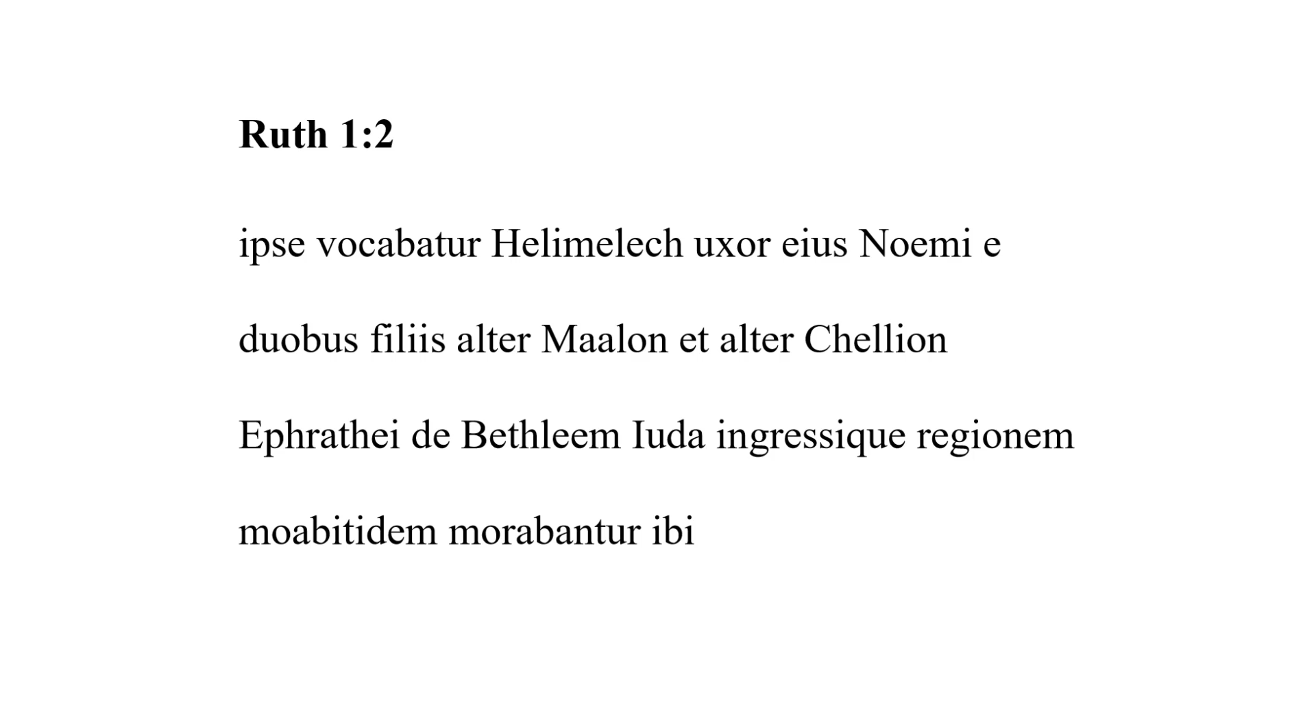 Ruth 1:2 Latin Vulgate