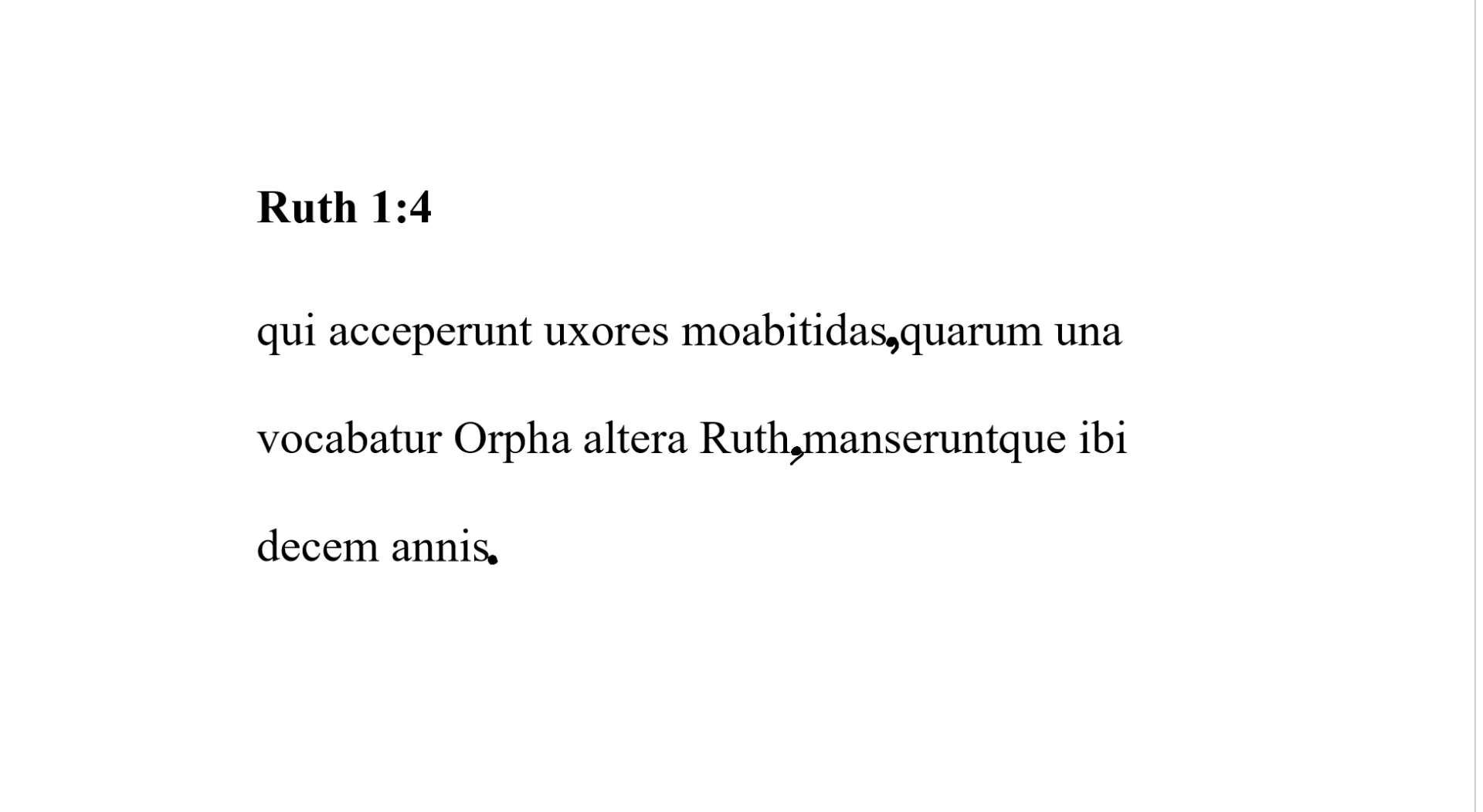 Ruth 1:4 Latin Vulgate