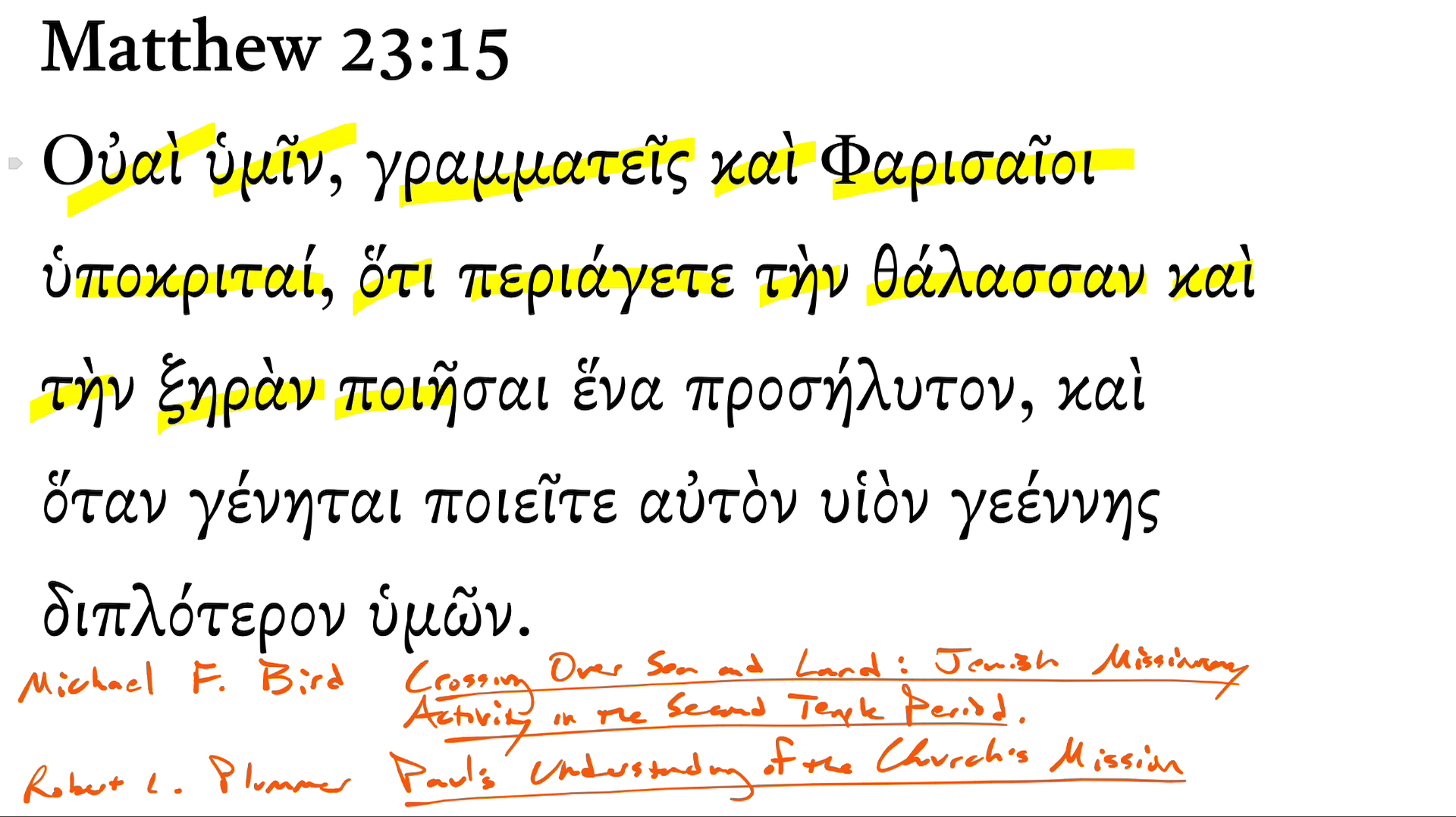 Matthew 23:15