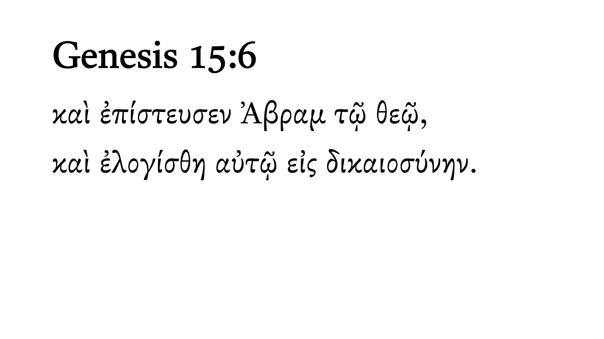 Genesis 15:6 Septuagint